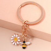 🐝 Bee & Bloom Keychain – A Whimsical Touch for Bags, Keys & Big Smiles 🌸 - ThiGui